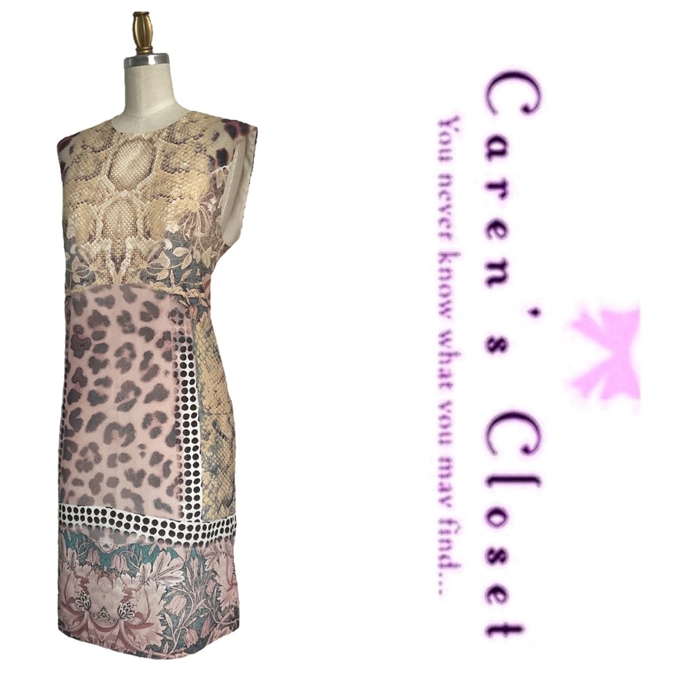 Joe Fresh Animal Mixed Print Sleeveless Shift Dress - Picture 1 of 6